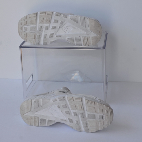 Nike Huarache Run Little Kids' Shoe Size 2Y | White/Pure Platinum/White - Picture 7 of 9